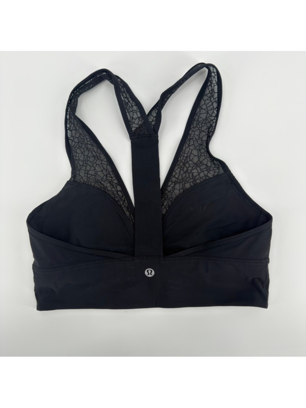 lululemon athletica Black Lace-Back Medium Support Sports Bra